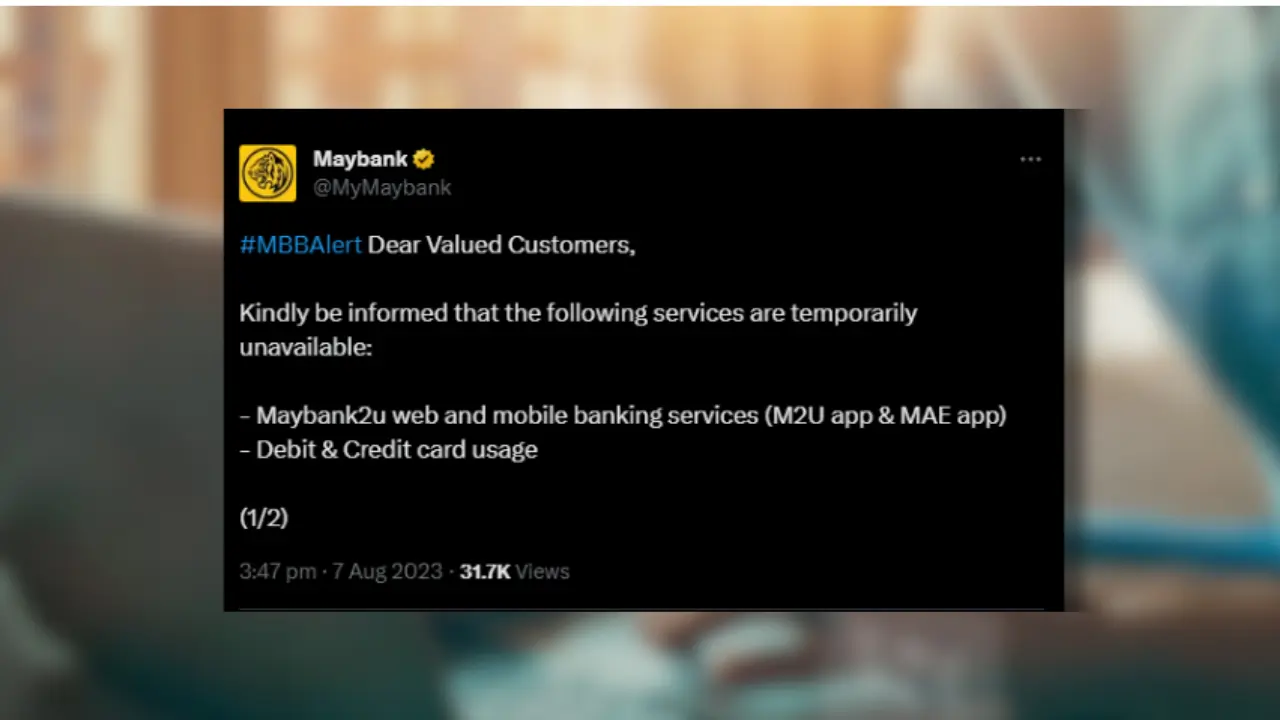 Aplikasi Maybank MAE Tergendala